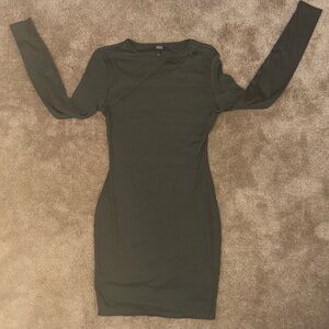 Wild Fable Long Sleeve Dark Green Dress